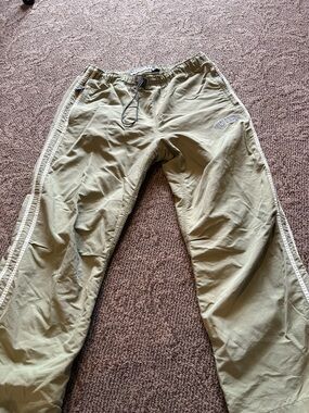 Abercrombie & Fitch Olive Green Joggers with Contrast Side Stripes